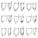 Hollow Design 925 Sterling Silver Ear Hooks Clasps Jewelry Findings Earrings For Women Geometric DIY Earwire Accessories