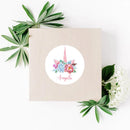 Unicorn Party Decor Sticker Customized Name Text Girl's Party Unicorn Birthday Party Decorations Kids Favors DIY Supplies