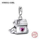 Dog Animal Footprint Beads 925 Sterling Silver Loyal Partners French Bulldog Doggy Charm Fit Bracelet for Women Diy Fine Jewelry