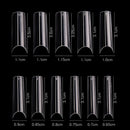 500pcs XL Long False Nail Tips C Curve  Artificial Square Full Cover Nails Tips Clear Manicure Extra Long False Nail Art Salon