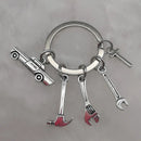 Mechanical Keychain Dad Father Initial Keychain Father's Day Gift Letter A-Z Truck Keychain Truck Key Ring Car Truck Lover Gift
