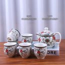 Retro Chinese Kung Fu Ceramic Teapot with Strainer Handmade Dragon Flower Puer Tea Pot 350ml Porcelain Samovar Kungfu Teaware
