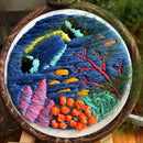 Mini Flower Pattern Embroidery Kit with Hoop for Beginner Needlework Kits Cross Stitch Sewing Art Craft Painting Home Decoration
