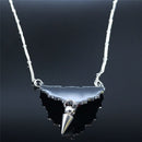 Gothic Vampire Bat Wing Stainless Steel Necklace for Women Silver Color Witchy Gift Necklaces Hip Hop Jewelry Chain N4031S02