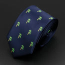 Trendy Design Men's Microfiber Jacquard Necktie Animal Plant Skull Flower Woven Tie Wedding Party Father's Day Birthday Gift