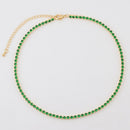Sexy Short Sparking Rainbow Tennis Chain Chocker Necklace With AAA+ CZ Fashion Personality Women Collar Jewellery bijoux femme