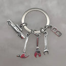 Mechanical Keychain Dad Father Initial Keychain Father's Day Gift Letter A-Z Truck Keychain Truck Key Ring Car Truck Lover Gift