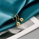 Korean Stainless Steel Metal Bead Pendant Hoop Earrings 2022 New Small Round Bead Dangle Earrings For Women Fine Jewelry Gift