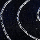 DOTEFFIL 925 Sterling Silver 16/18/20/22/24/26/28/30 Inch 2mm Sideways Flat Chain Necklace For Women Man Fashion Wedding Jewelry