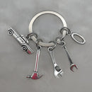 Mechanical Keychain Dad Father Initial Keychain Father's Day Gift Letter A-Z Truck Keychain Truck Key Ring Car Truck Lover Gift