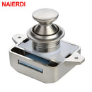 NAIERDI 10PCS Camper Car Push Lock Diameter RV Caravan Boat Motor Home Cabinet Drawer Latch Button Locks Furniture Hardware