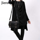 JIETOTYX Women Black Leather Messenger Bags Single Skull Rivet Shoulder Bags Sac A Main Bolsa Black Vintage Sexy Bag Lady Drop