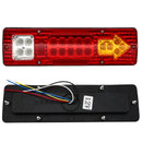 2个19颗LED集成拖车尾灯条12V转向灯行车灯，适用于拖车UTV UTE RV ATV卡车，红黄白光