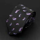 Trendy Design Men's Microfiber Jacquard Necktie Animal Plant Skull Flower Woven Tie Wedding Party Father's Day Birthday Gift