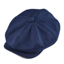 BOTVELA Newsboy Cap Men's Twill Cotton Eight Panel Hat Women's Baker Boy Caps Retro Big Large Hats Male Boina Black Beret 003
