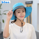 K106 Women's Bucket Hat Panama 2021Fashion Sun Visor Breathable Fisherman Protection Hat Ponytail Cap Summer Hats Beach Sun Hats