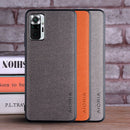 适用于小米Redmi Note 10 Pro 10S 4G 5G手机壳 奢华纺织皮革软手机套 Redmi Note 10 Pro保护壳 funda capa