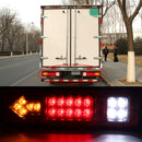 2个19颗LED集成拖车尾灯条12V转向灯行车灯，适用于拖车UTV UTE RV ATV卡车，红黄白光