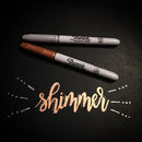Sharpie 39100 Paint Markers 1MM Oil Permanent Marker Copper Silver Gold Pen Paint Pen for Black Gift Card Metal, Plastic, Glass