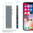 USB 3.1 Type-C 集线器转 HDMI 适配器 4K 雷电 3 USB C 集线器 TF SD 读卡器插槽 PD 适用于 MacBook Pro 16 14 Air 13 M1 芯片