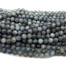 Natural Genuine Blue Labradorite Round Loose Stone Beads 3-18mm Fit Jewelry DIY Necklaces or Bracelets 15" 07464