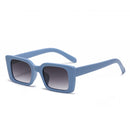 SO&EI Ins Popular Fashion Small Rectangle Sunglasses Women Retro Leopard Shades UV400 Men Trending Square Sun Glasses
