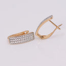 MxGxFam Mix Gold Color Mirco Full Zircon Hoop Earrings For Women 18 k Fashion jewelry CZ AAA+ Nickel Free