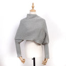 Europe and American style new winter wool scarves for men and women with sleeves knitted scarf thick warm high-end fashion