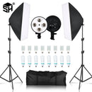 SH 50x70CM Four Lamp Softbox Kit Photographic Lighting With 8pcs Bulb Soft Box Photographic Lightings Camera Photo Accessories