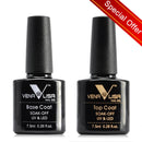 2pcs*7.5ml VENALISA Nail Gel Polish Glitter Gel Lacquer Base Nowipe Top Nail Art Salon Soak off Organic UV LED Nail Gel Varnish