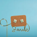 Small And Cute Porcelain Multicolor Earrings Anti-allergic