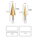 3-12mm 4-12mm 4-20mm HSS直槽阶梯钻头镀钛木材金属开孔器取芯钻孔工具套装