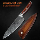 XINZUO 8.5 ''Inch Chef Knives Damascus Steel Japanese Kitchen Knives Damascus VG10 Stainless Steel Knives with Rose Wood Handle