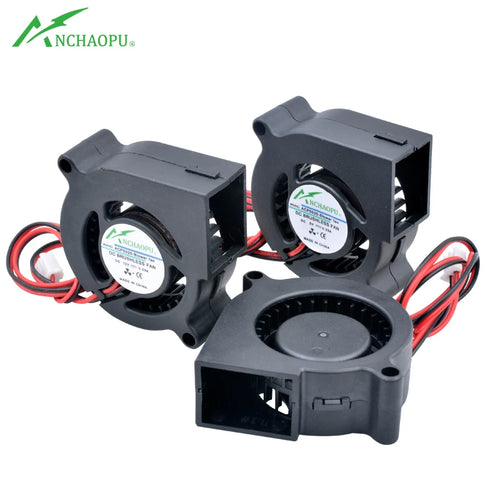 ACP5020-鼓风机风扇 5cm 50mm风扇 50x50x20mm DC5V 12V 24V 涡轮鼓风机冷却风扇 适用于投影仪 3D打印机