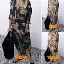 ZANZEA 2023 Retro Printed Shirt Dress Women's SundressAutumn  Casual Long Sleeve Midi Vestidos Female Button Robe