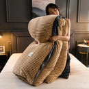 60Solid Colors Wine Flower Red Quilt Cover Luxury Bedding Set Velvet Duvet Cover Snow Fleece Thickened 150x200 220x240 For Women