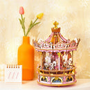 The Kinematic Carousel | Architectural Wooden Music Box