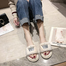 Slippers Women 2022 Womens Fur Slippers Winter Shoes Big Size Home Slipper Plush Pantufa Women Indoor Warm Fluffy Cotton Shoes