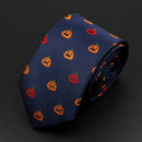 Trendy Design Men's Microfiber Jacquard Necktie Animal Plant Skull Flower Woven Tie Wedding Party Father's Day Birthday Gift