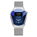 Luxury HOURSLY Brand Trend Cool Men's Wrist Watch Stainless Steel Technology Fashion Quartz Watch For Men 2022 Relogio Masculino