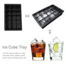 Black Grade Silicone 15-grid Cube Jumbo Silicone Ice Cube Square Tray Mold Mould Non-toxic Durable Bar Pub Wine Ice Blocks Maker