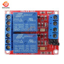 双路5V 12V 24V继电器模块板带光耦支持高低电平触发继电器适用于Arduino