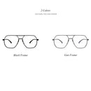 HDCRAFTER Metal Oversized Computer Eye Glasses Anti-Blue Rays Photochromic Lenses Eyeglasses Frame For Women Men Oculos de grau