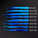 VETUS Professional Makeup Eyelash Tweezers For Volume Eyelash Extension Blue Eyebrow Tweezers Excellent Closure Beauty Tool