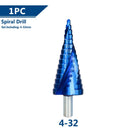 XCAN Metal Drills 4-32mm HSS Nano blue Coated Step Drill Bit Drilling Tools HSS Metal Wood Hole Cutter Step Cone Drill