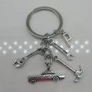 Mechanical Keychain Dad Father Initial Keychain Father's Day Gift Letter A-Z Truck Keychain Truck Key Ring Car Truck Lover Gift