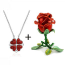 Valentine's Day Alloy Enamel Stereoscopic Rose Flower Jewelry Gift Box Necklace Rings Earrings Gifts Boxes Pack Carrying Cases