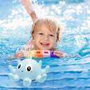 Baby Bath Toys Spray Water Shower Bathing Toys for Kids Electric Whale Bath Ball with Light Music LED Light Toys ool Bathtub Toy