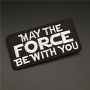 MAY...Size: 10x5cm DIY Text Patch Embroidery Stripe for Clothing Black White Iron On Badge Sewing Clothes StickerAppliques