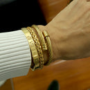 3件/套热销男士钛钢罗马数字手链马蹄扣手镯奢华手工饰品